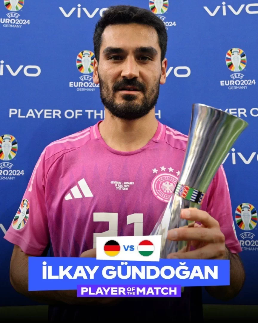 Official: Gündoğan Wins Germany-Hungary Match MVP