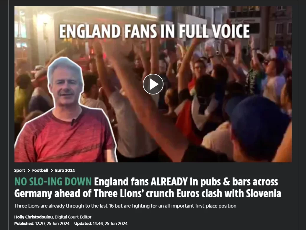 The Sun: Over 50,000 England fans set to pack Cologne pubs ahead of Slovenia clash