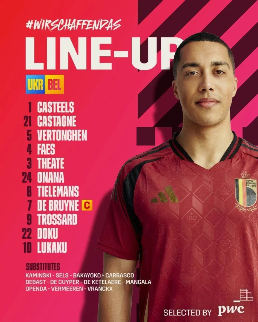 Belgium vs Ukraine Starting Lineups: Lukaku Starts, Mudryk on the Bench