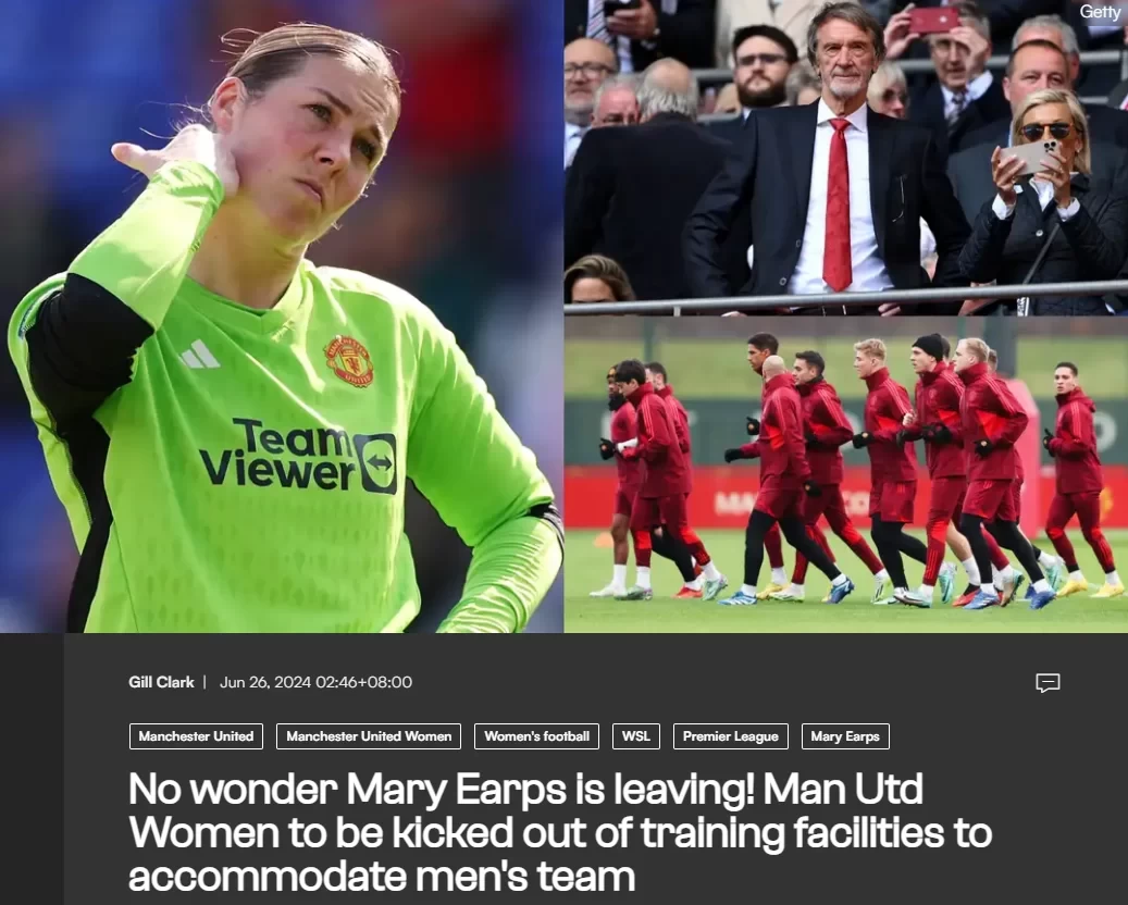 Man Utd Men’s Team To Use Women’s Training Building For New Season, Causing Outrage As Women’s Team Forced To Temporary Facility