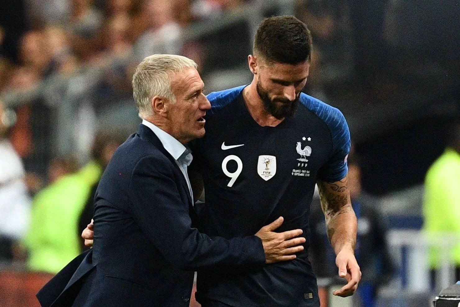 L’Équipe: Deschamps questions Giroud’s fitness and work ethic, Giroud unhappy with lack of starting role