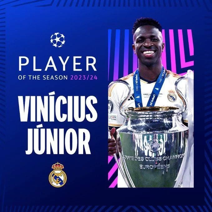 Official: Vinicius Jr. Named UEFA Champions League Player of the Season