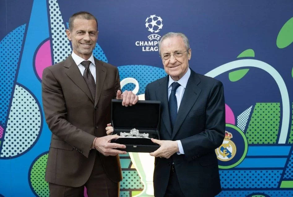 A Diplomatic Gesture? Florentino Pérez Diners With Ceferin and Dortmund CEO Before Champions League Final