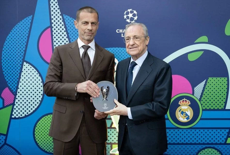 A Diplomatic Gesture? Florentino Pérez Diners With Ceferin and Dortmund CEO Before Champions League Final