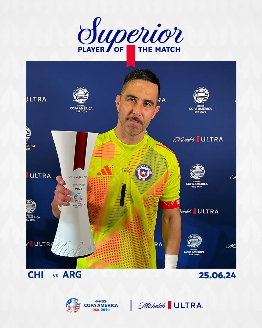 Not Lautaro! Official: Veteran goalkeeper Bravo named Man of the Match in Argentina-Chile