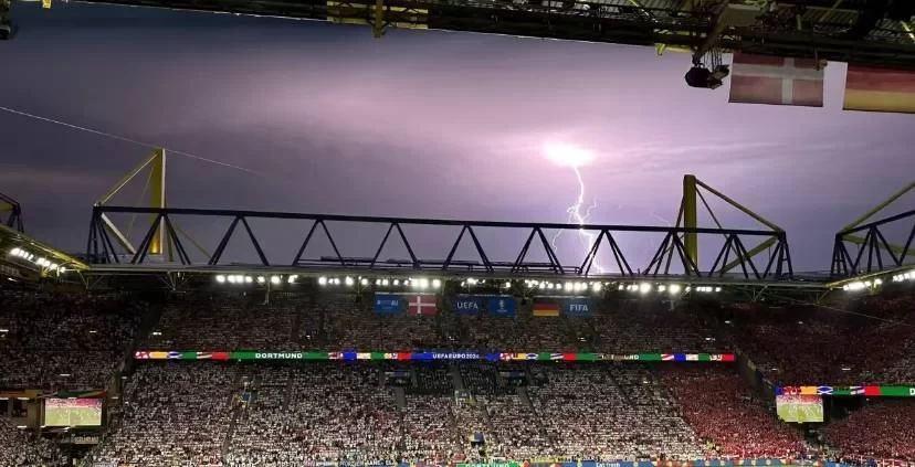 Match Between Germany and Denmark Suspended Due to Sudden Lightning