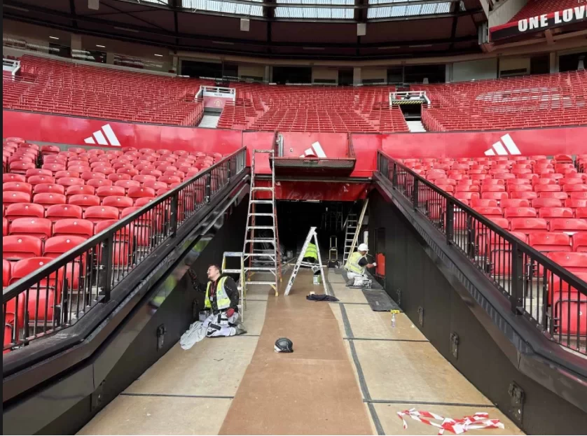 Man Utd.com: Old Trafford tunnel redevelopment underway, to be completed before new season