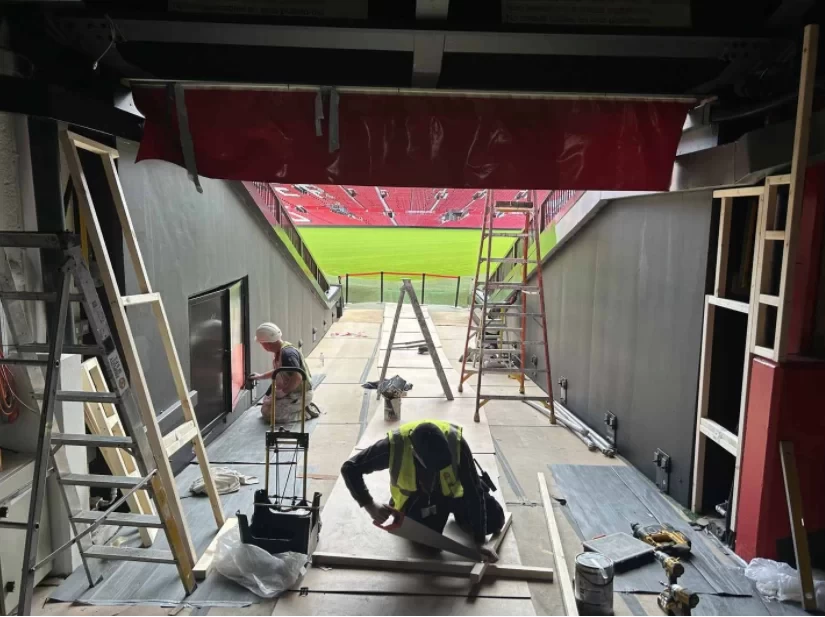 Man Utd.com: Old Trafford tunnel redevelopment underway, to be completed before new season