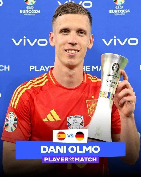 Official: Olmo Named Man of the Match in Spain-Germany Clash