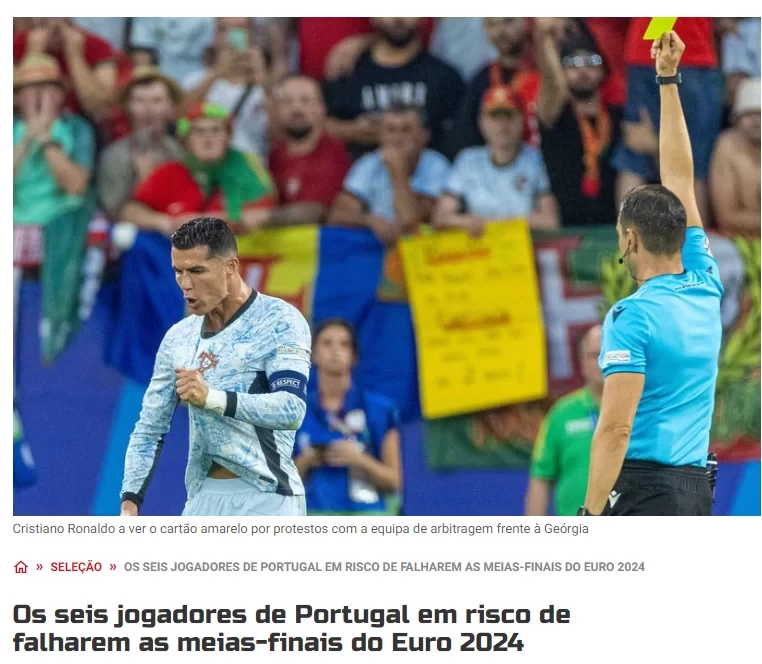 Cristiano Ronaldo and other key Portugal players face yellow card suspension for France match