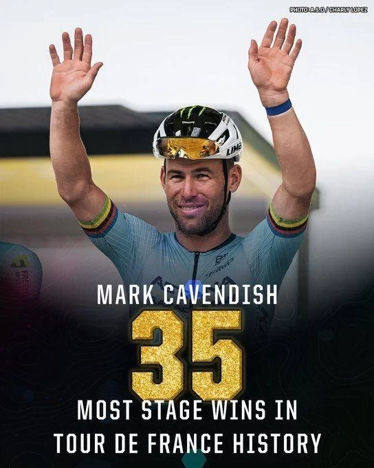 First in the Tour! Cavendish Wins Stage of Tour de France for the 35th Time