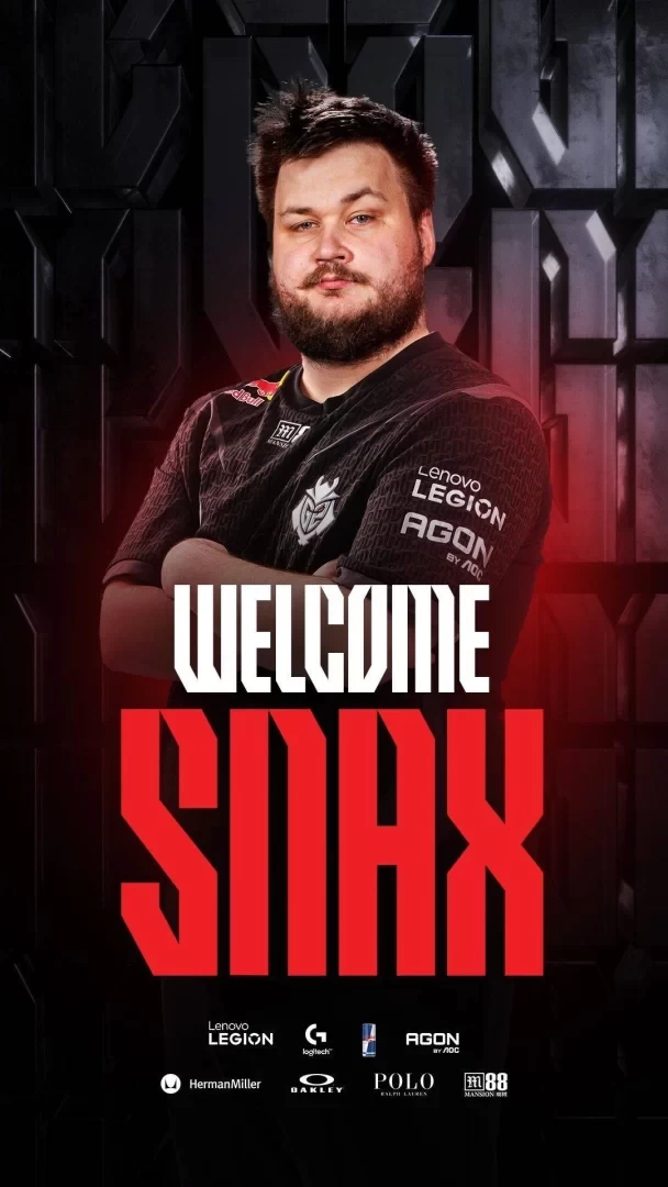 Official: G2 CS Division Signs Former Major Champion Snax as IGL