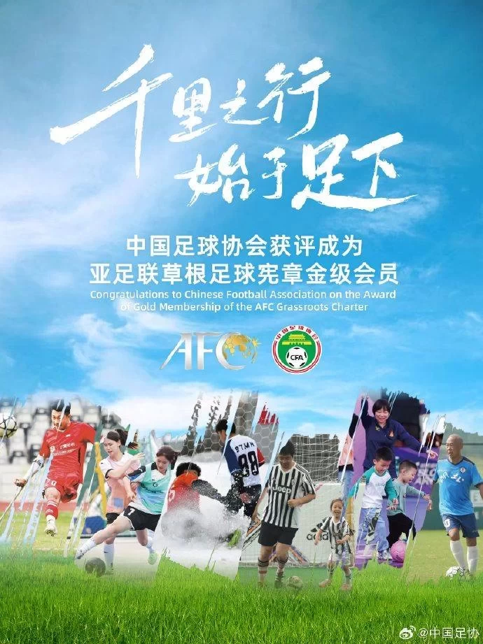 Official: Chinese Football Association Awarded AFC Grassroots Football Charter Gold Member