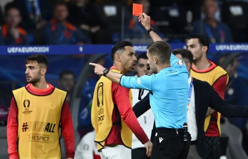 Yellow and Red! Turkey equals Czech Republic’s single European Championship record for yellow and red cards