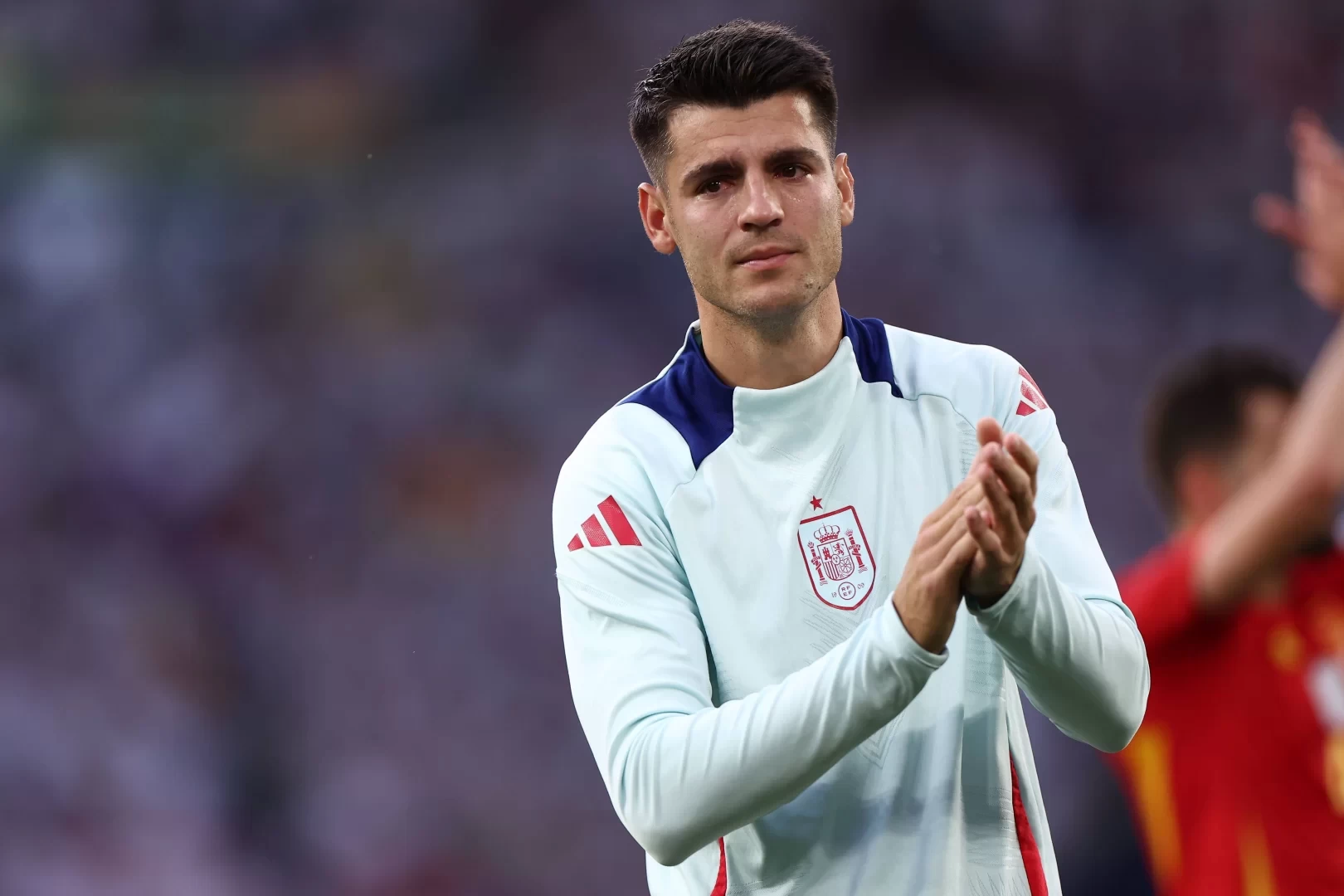 Morata reportedly in tears after being wrongly shown a yellow card that would have ruled him out of the semi-final