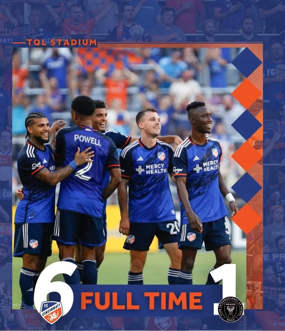 No Messi, No Party! Inter Miami Suffers Record Defeat in Away Match Against FC Cincinnati