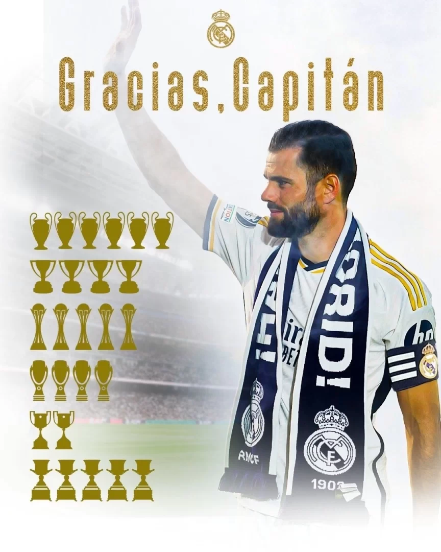 Official: Real Madrid to hold farewell ceremony for former captain Nacho on July 24 at 7 PM