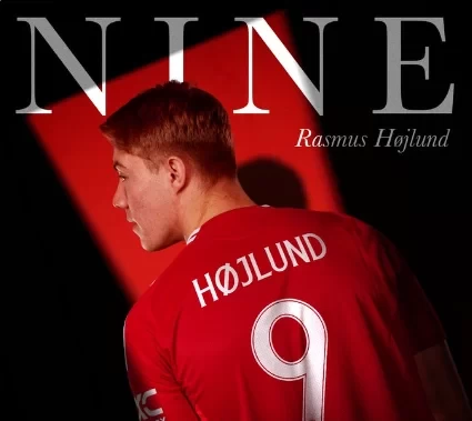 Manchester United Official: Hojlund’s new season number changed to No. 9, previously worn by Martial