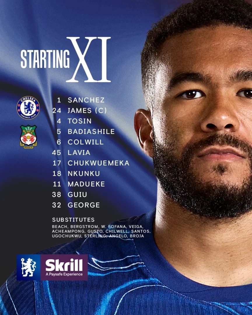 Chelsea Starting XI vs Wrexham: Nkunku, Lavia Start, New Signing Ghouri Makes Debut