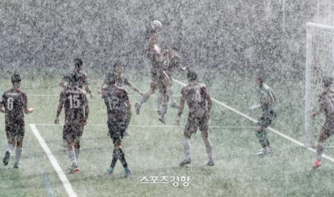 South Korean Football Matches Witness Own Goals Amid Typhoon Rains