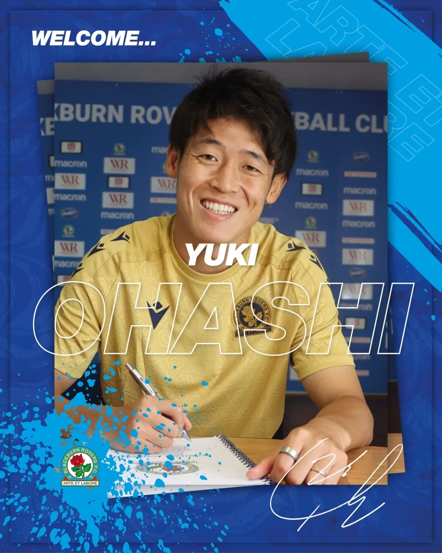 Official: Japanese striker Yuki Ohashi joins Blackburn on a three-year deal