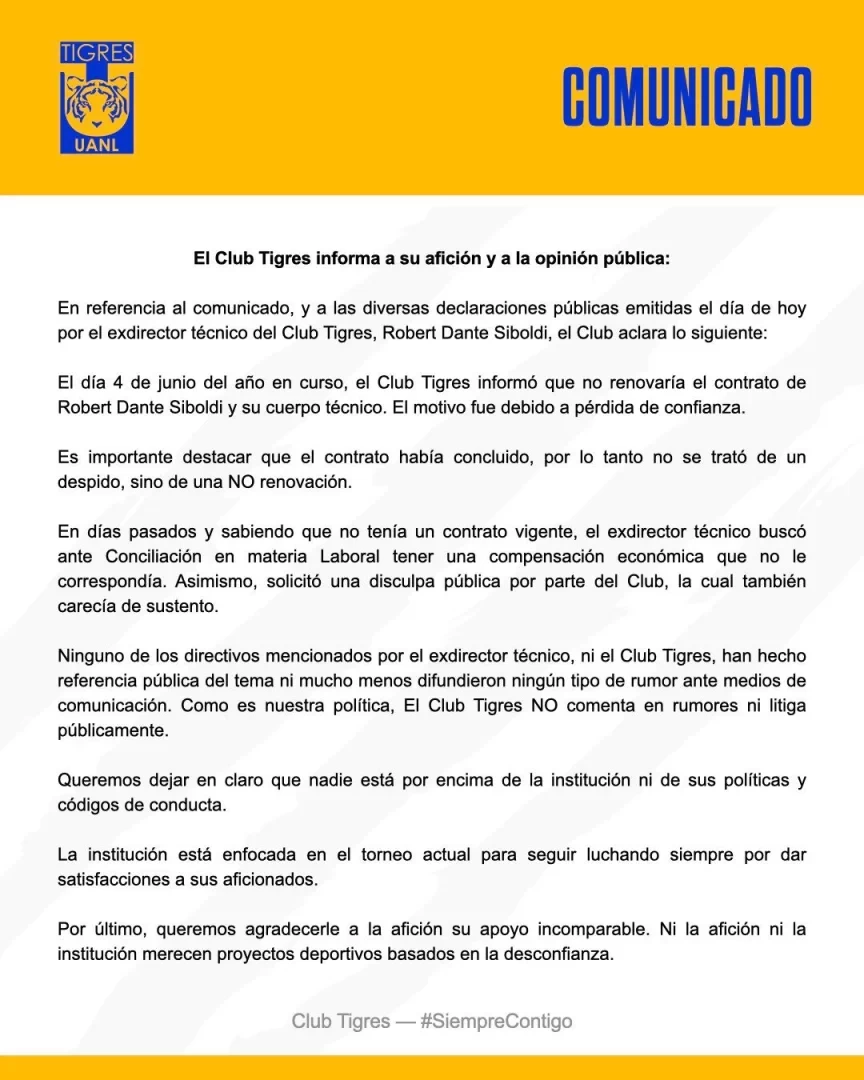 Former Coach Accuses Club of Framing Him for Termination, Tigres UANL Claims He Demanded Unreasonable Compensation