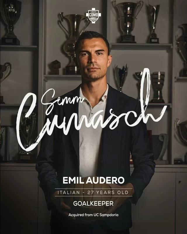 Como Official: Goalkeeper Emil Audero Signed from Sampdoria