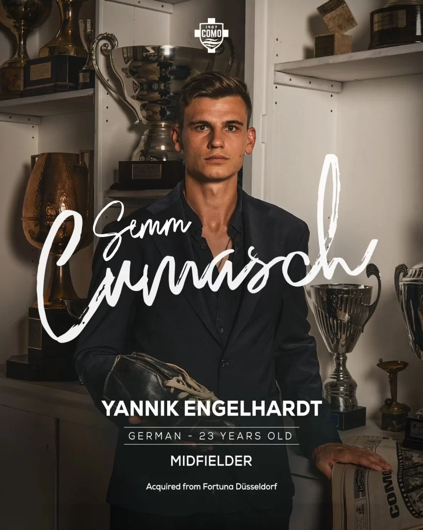 Official: Como signs German midfielder Engelhardt from Düsseldorf