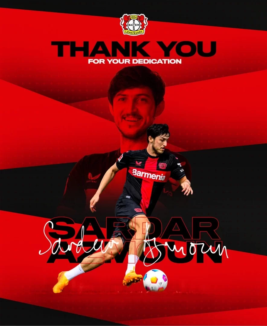 Official: Leverkusen forward Azmoun joins UAE club Dubai Club