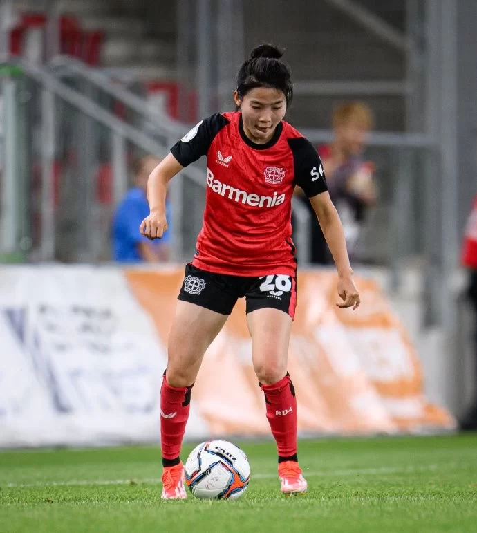 Shen Menglu makes her Leverkusen Women’s debut as a substitute, delivers a key pass