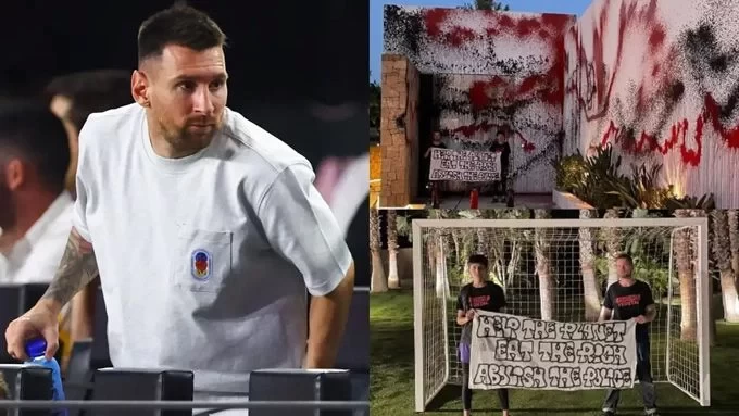 Targeted! Mirror: Messi’s Spanish Mansion Invaded, Walls Vandalized