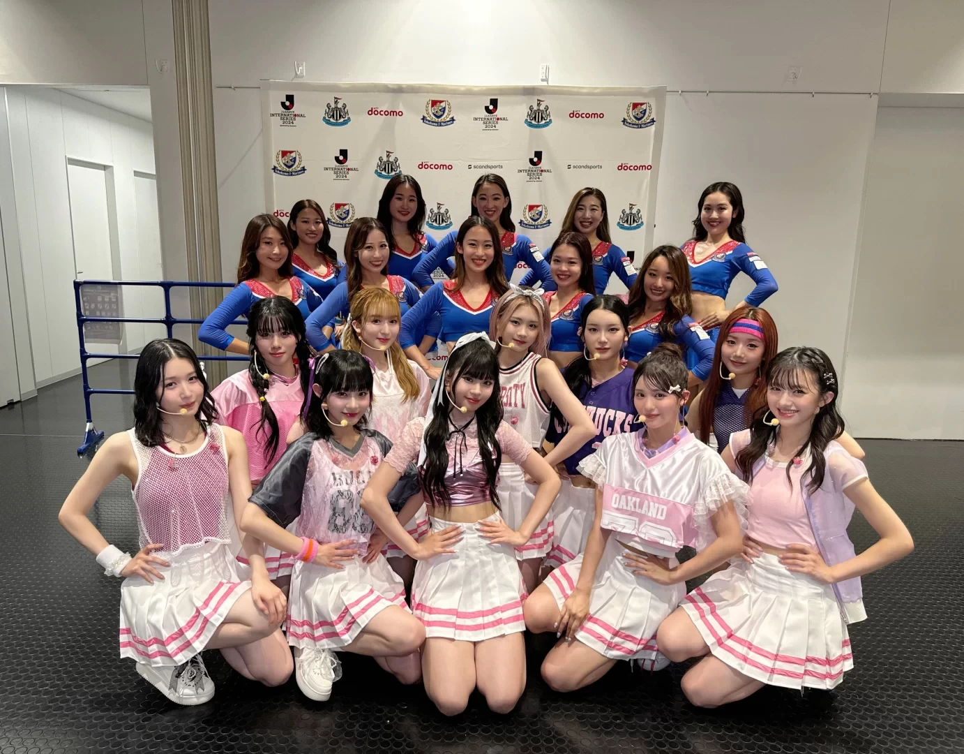 Popular Japanese Idol Group ME_I Performs with Yokohama F. Marinos Cheerleaders to Build Up Hype for Friendly Match