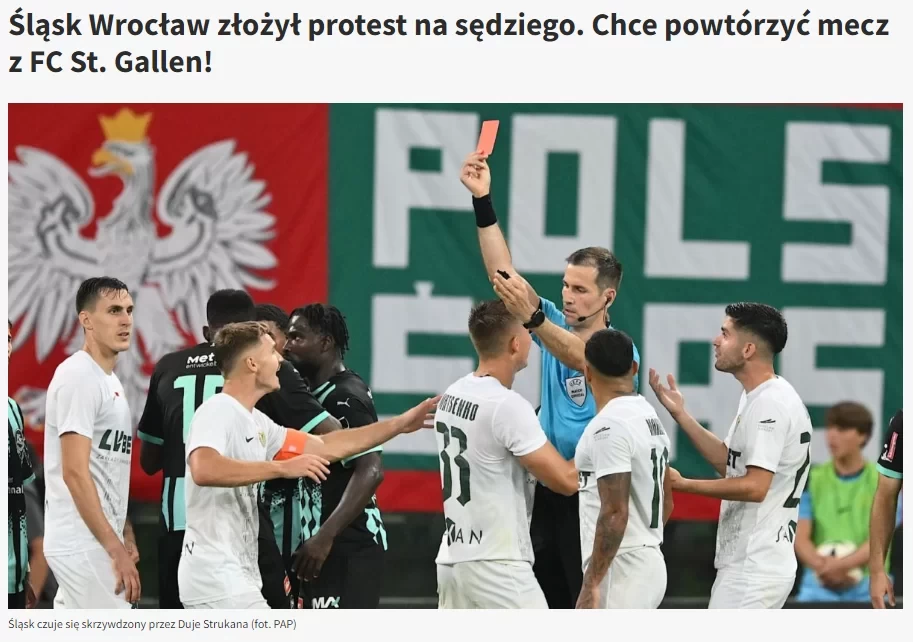 Polish Club Appeals to UEFA for Replay After Referees Missed Penalty and Sent Off Players