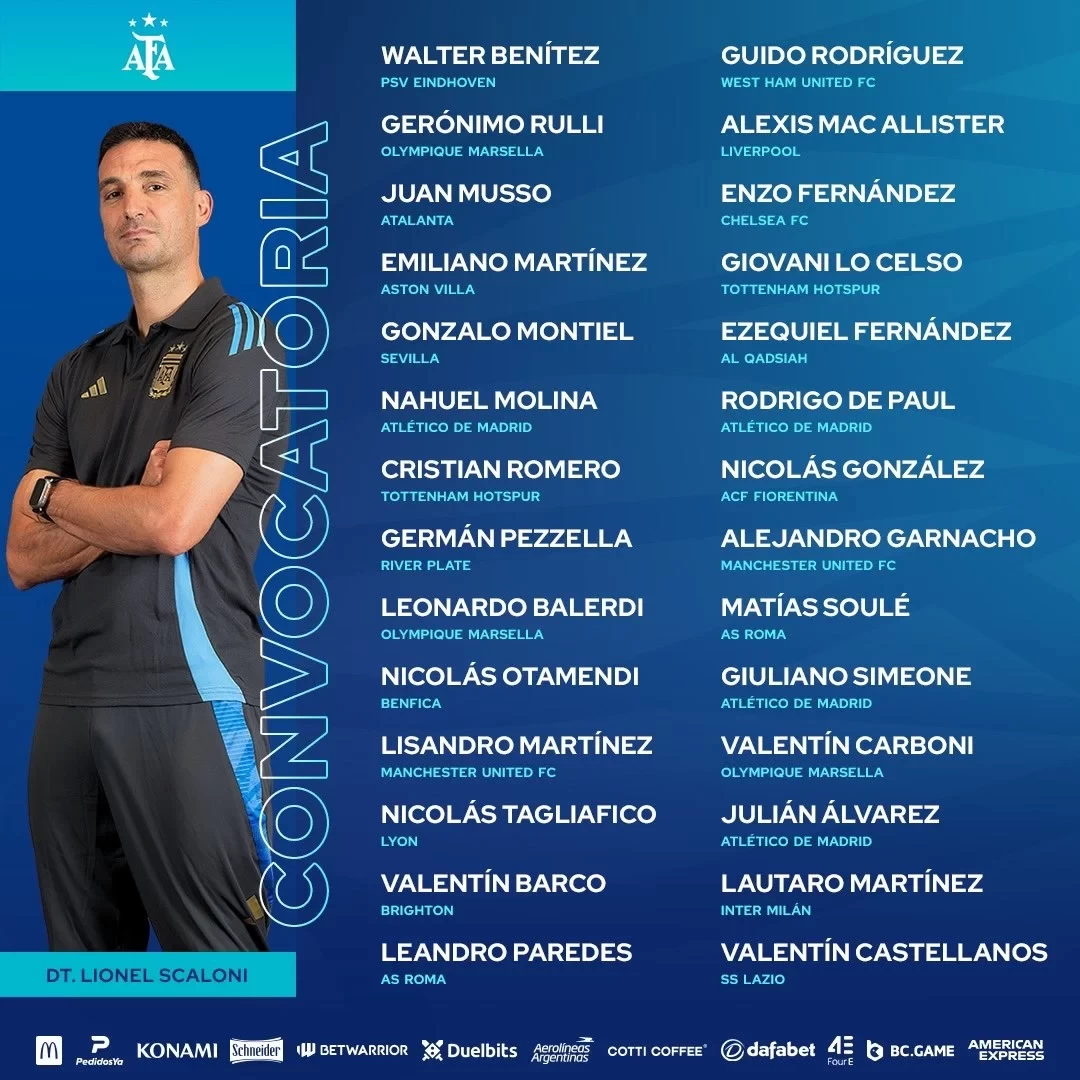 Argentina Announces Latest Squad: Messi Out, Alvarez and Lautaro Included