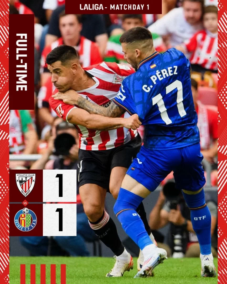 Early Report: Athletic Bilbao vs Getafe, La Liga Opener