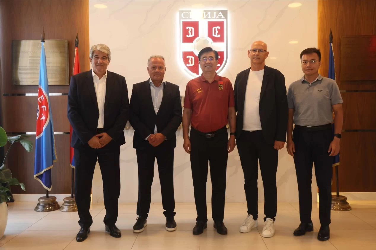 Chinese Football Association President Song Kai Visits Serbian FA, Meets Former National Team Coach Jankovic