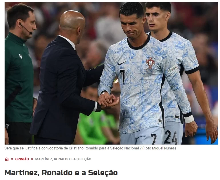 Portuguese Media: Ronaldo’s Behavior Has Become a Source of Concern, Portugal Must Think Twice About Calling Him Up