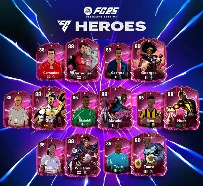 FC Officially Announces New Version Hero List and Ratings: Hazard; Maicon; Stam