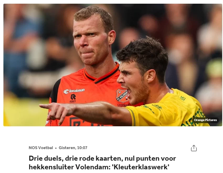 Red card in every game, bottom of the table!  Fortuna Sittard captain ashamed: “We played like kindergarteners”