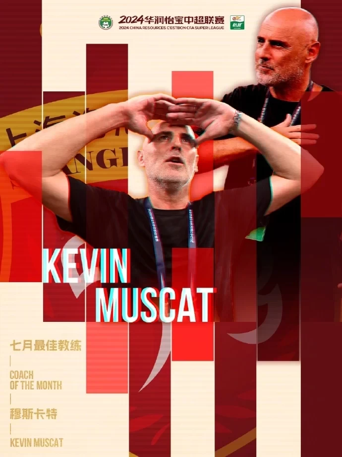 Official: Muscat Voted as Chinese Super League Coach of the Month