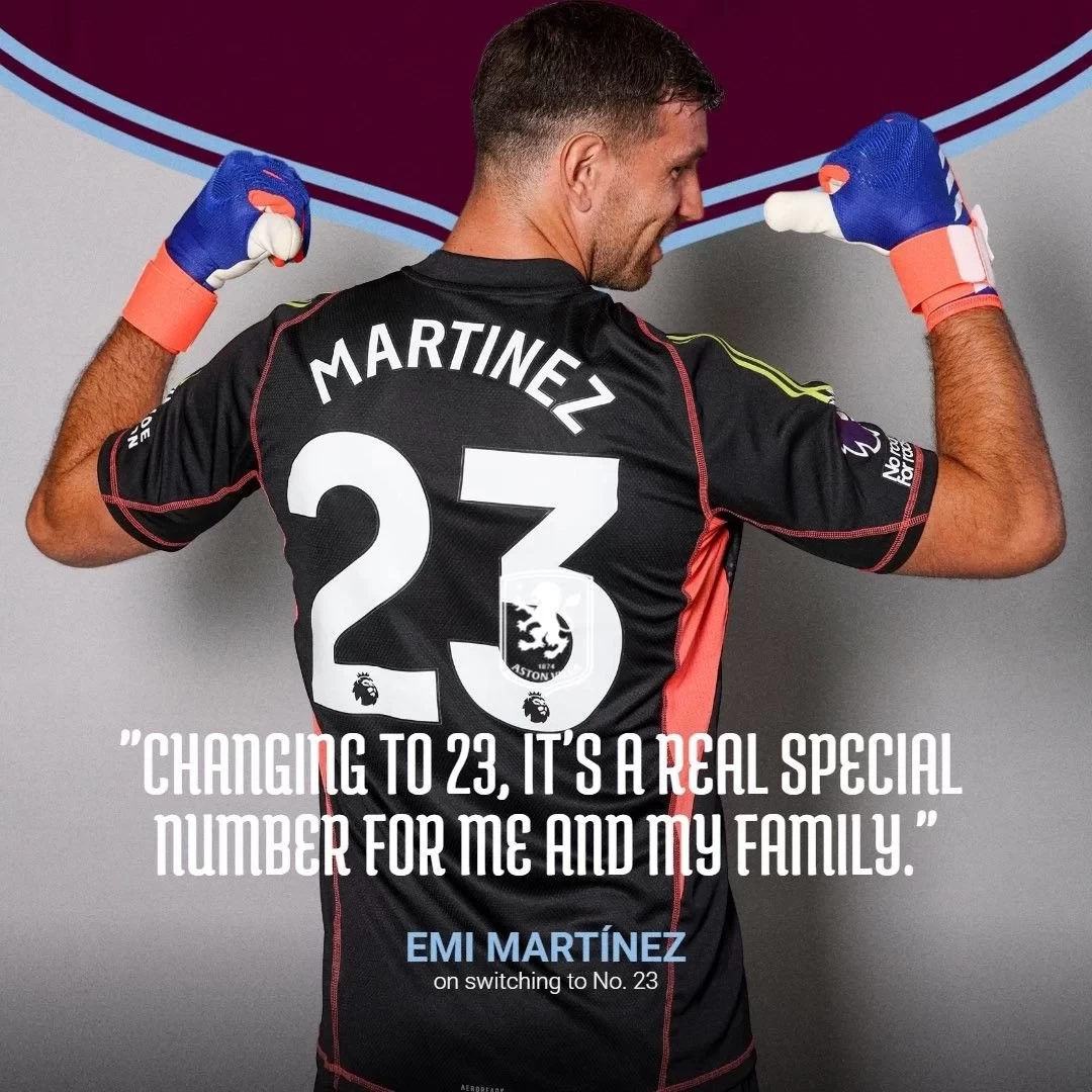 Emiliano Martinez on switching numbers for the new season: “It’s a special number for me and my family”