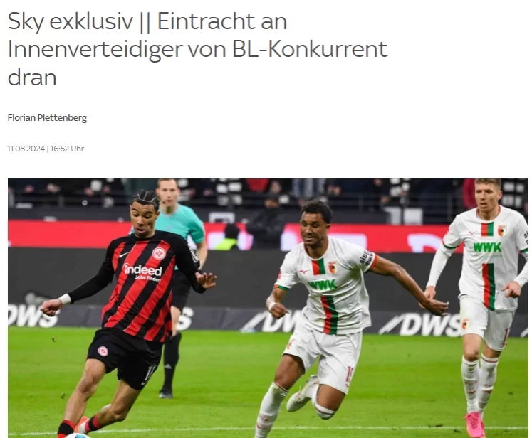 Sky Germany Exclusive: Frankfurt interested in Augsburg defender Udoka