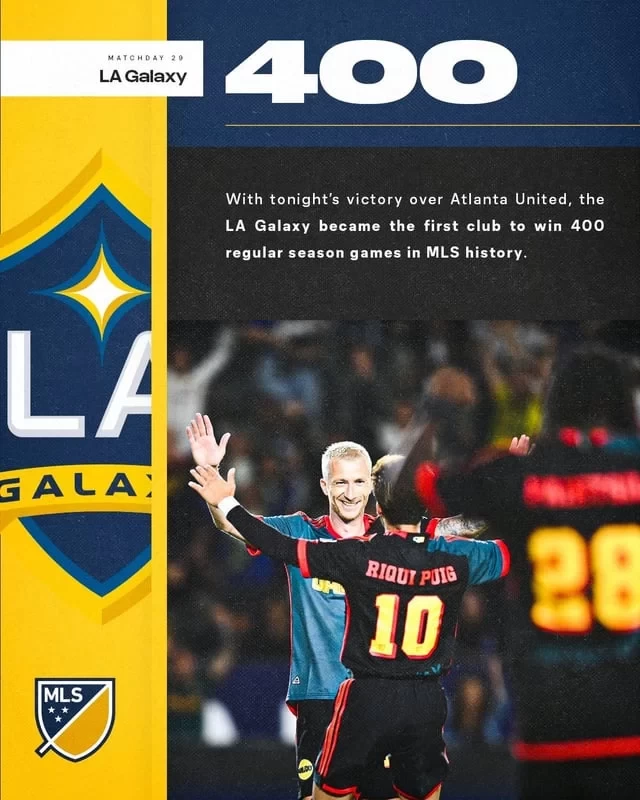 Rooney Reaches Milestone as LA Galaxy Become First Team to Reach 400 Regular Season Wins in MLS