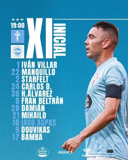 Celta Vigo vs Alaves Starting Lineups: Aspas vs Vicente