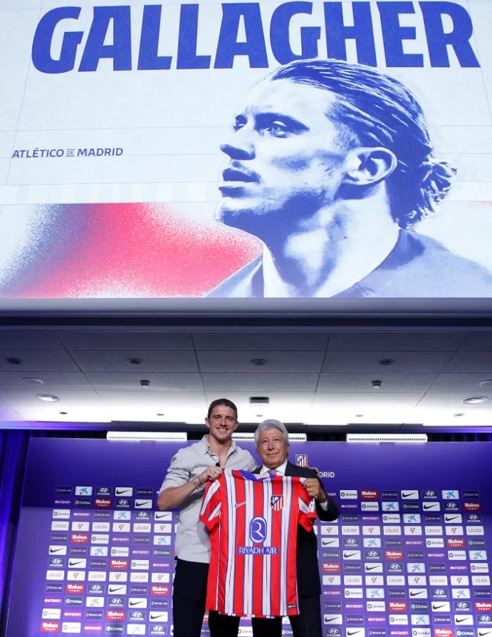 Official: Atletico Madrid new signing Gallagher to wear No. 4 shirt