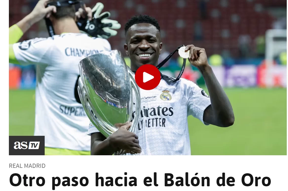 Spanish Media: Vinicius One Step Closer to Ballon d’Or, Remains Leader at Real Madrid