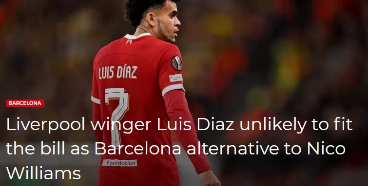 Sport: Barça see Díaz as Nico Williams’s alternative